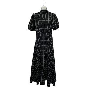 Sister Jane Ghospell Outake Check Black Open Back Midi Dress Size S